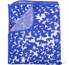 NIGHTINGALE - plaid en coton bio - bleu - 145x180