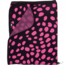 PAAPII CHEETA DOTS - biokatoenen plaid - zwart/roze - 145x180