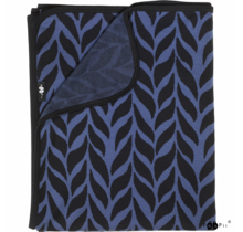 PLAIT - organic cotton plaid - black/blue - 145x180