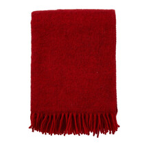GOTLAND - wool throw - Red - 130x200