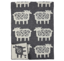SHEEP - Wollen Plaid - Grijs - 130x180