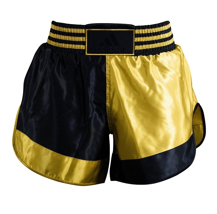 Adidas adidas Thai- en Kickboksshort Zwart/Goud Adidas adidas Thai- en Kickboksshort Zwart/Goud