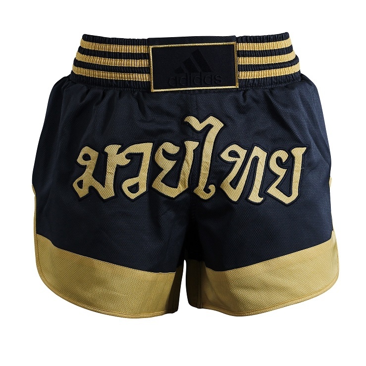 Adidas adidas Thaiboksshort Micro Diamond Zwart/Goud Adidas adidas Thaiboksshort Micro Diamond Zwart/Goud