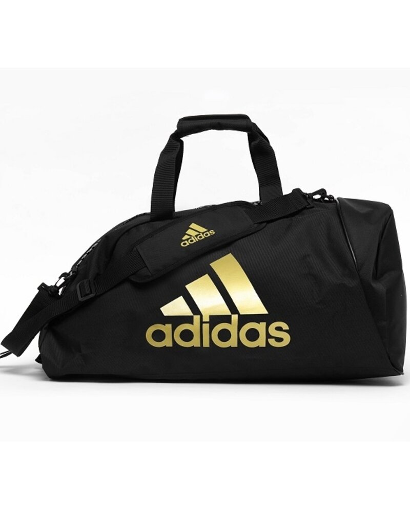 Adidas adidas Training Sporttas Polyester 2 in 1 Zwart/Goud Medium