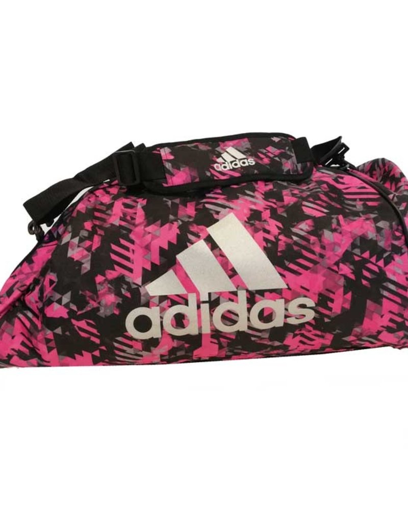 Adidas adidas Combat Sporttas Polyester 2 in 1 Roze Camo/Zilver Medium