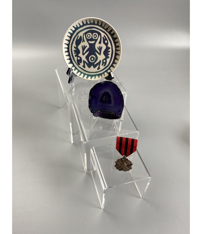 Clear Acrylic Risers / Square / Set Of 3 / L