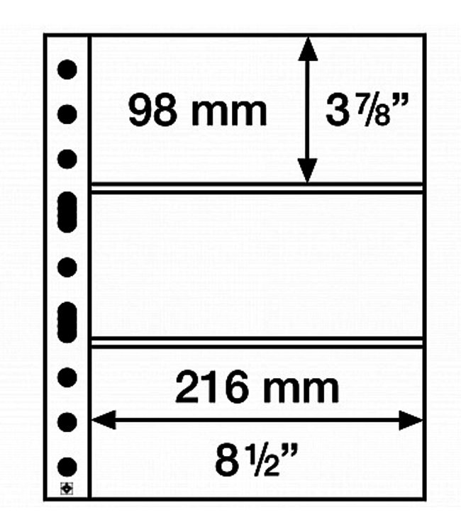 Plastic Pocket Sheets Grande / 3-Way Division