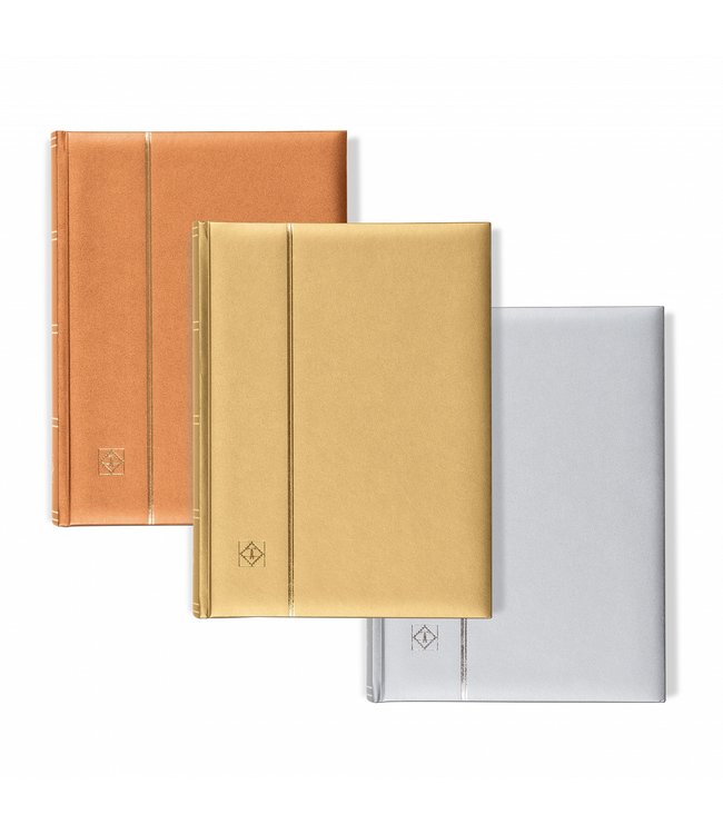 Stockbook Comfort / 64 Black Pages / Metallic Edition
