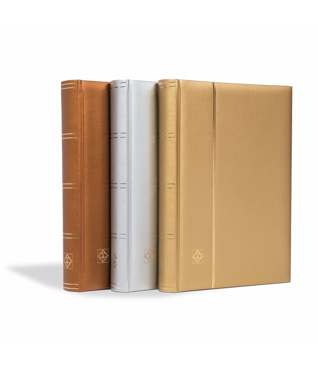 Stockbook Comfort / 64 Black Pages / Metallic Edition