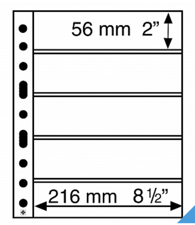 Grande Insert Stock Sheets / Black / With 6 Clear Strips