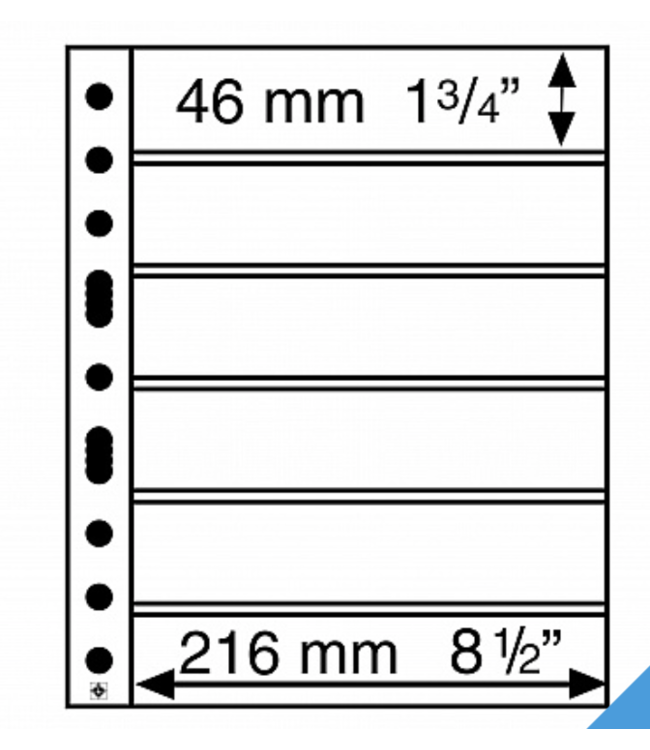 Grande Insert Stock Sheets / Black / With 6 Clear Strips