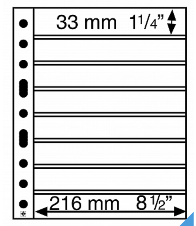 Grande Insert Stock Sheets / Black / With 8 Clear Strips