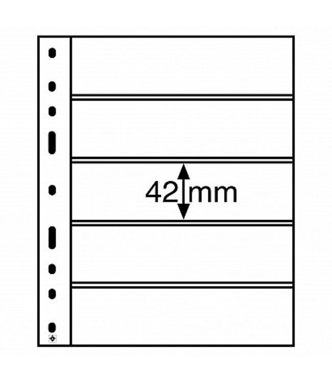 Optima Insert Stock Sheets / Black / With 5 Clear Strips