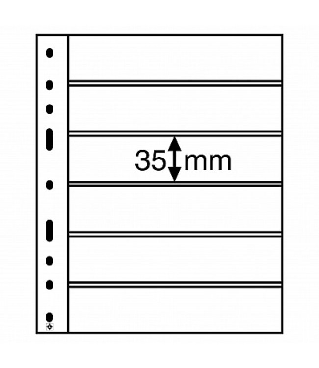 Optima Insert Stock Sheets / Black / With 6 Clear Strips