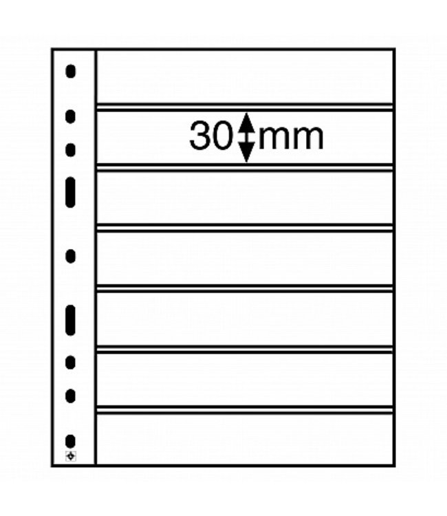 Optima Insert Stock Sheets / Black / With 7 Clear Strips