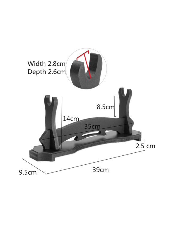Sword Display Stand / Wood / Black