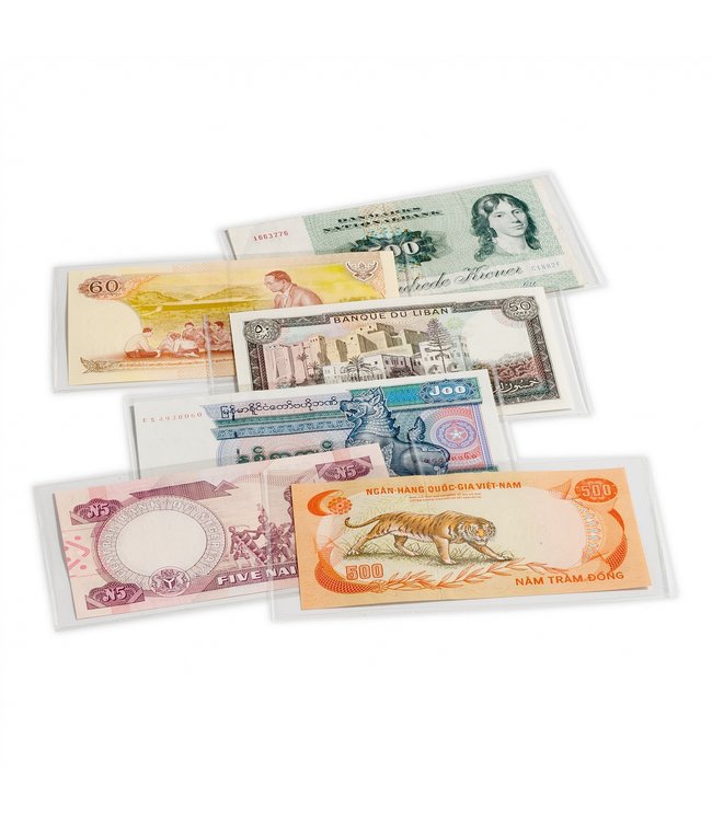 Banknoten Schutzhüllen / Basic / 3 Formaten / 50-er Pack