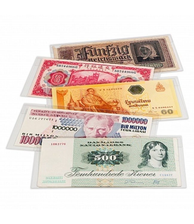 Banknoten Schutzhüllen / Basic / 3 Formaten / 50-er Pack