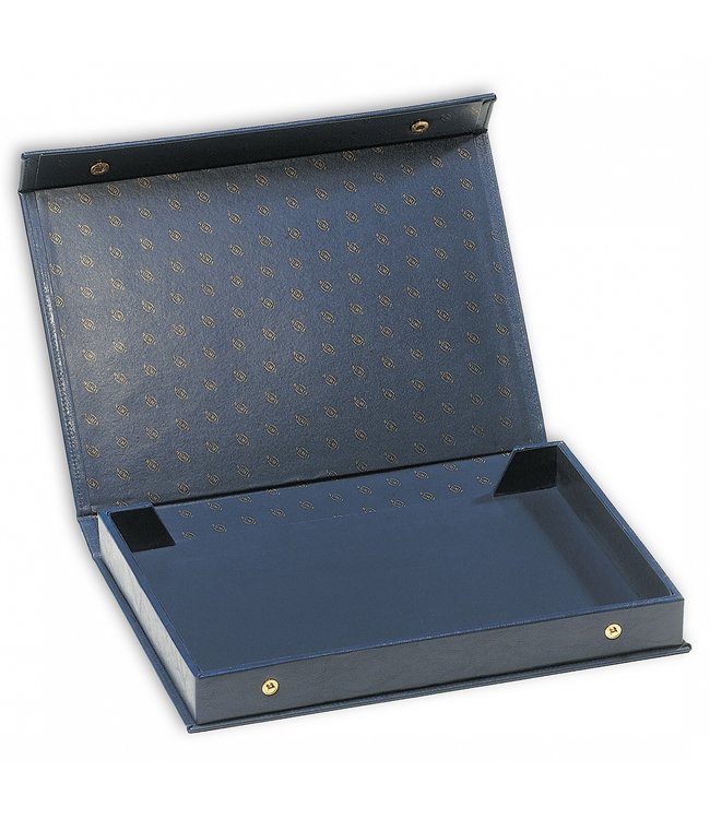 Coin Presentation Case L / For 4 Coin Trays / Blue