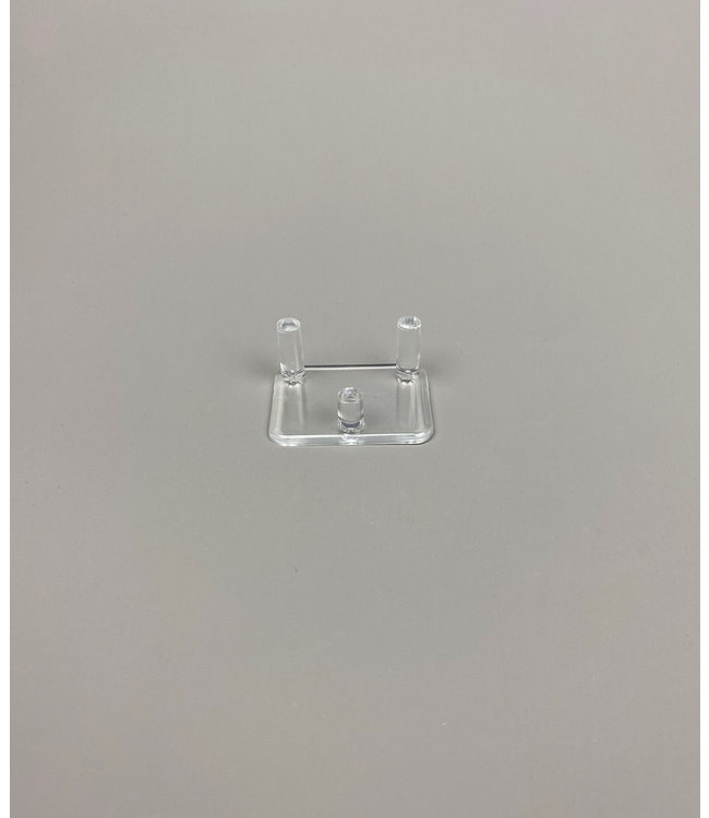 Rectangular Acrylic 3-Pin Display for Stones / Minerals / Fossils / Geodes