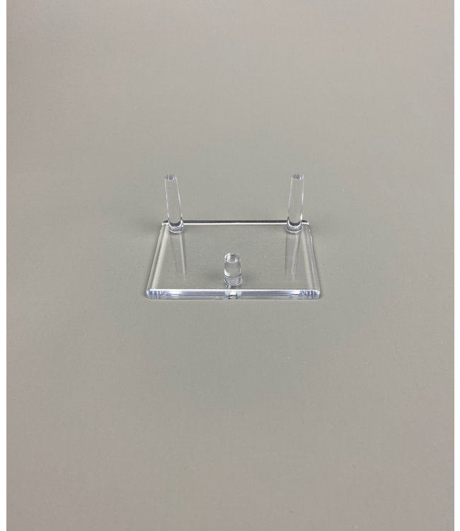 Rechthoekig Acryl 3-Pins Display Voor Stenen / Mineralen / Fossielen / Geodes