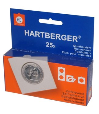 Hartberger Coin Holders  / 24 mm x 24 mm  / Square / Self-Adhesive