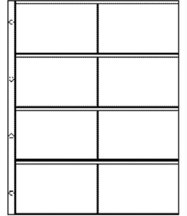 Plastic Sheets Euro-System E-2x4 / 8 Compartments