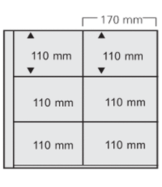 SAFE Kunststoffhüllen Maxi / 6er Einteilung / 170 mm x 110 mm