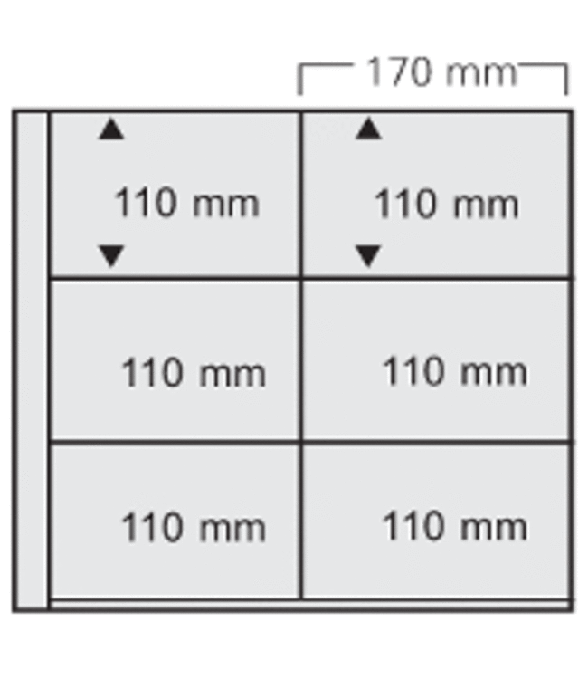 Sheets Maxi / 6 compartments / 170 mm x 110 mm