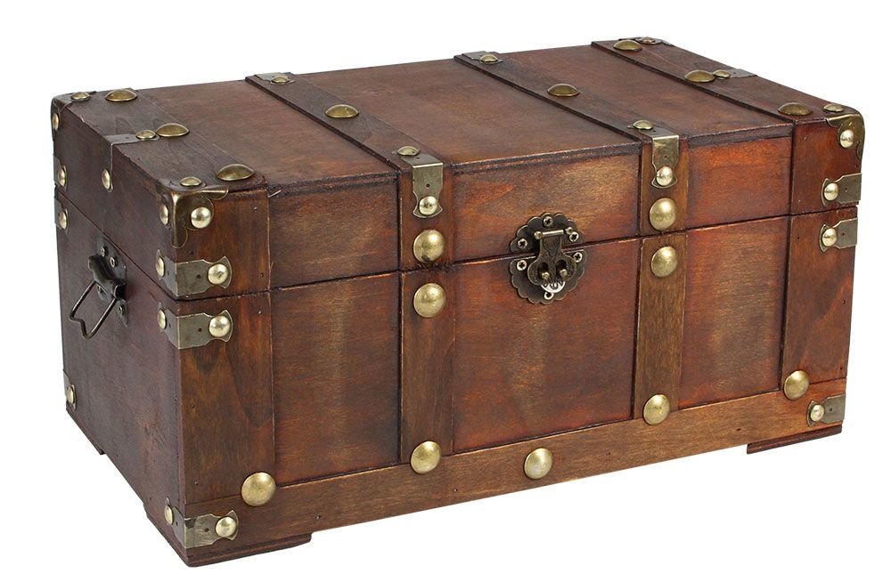  SICOHOME Treasure Box,5.9 Vintage Small Trunk Box for