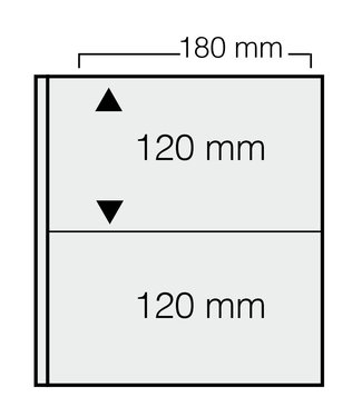 SAFE Sheets For Banknotes / 2 Compartments