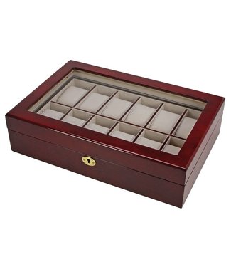 SAFE Beautiful Wooden Storage Case For 12 Watches