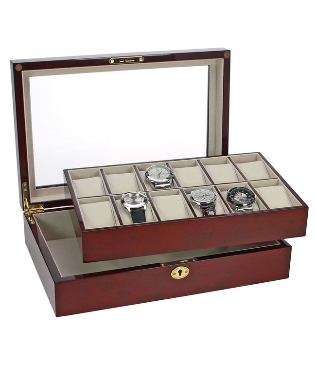 Beautiful Wooden Storage Case For 12 Watches
