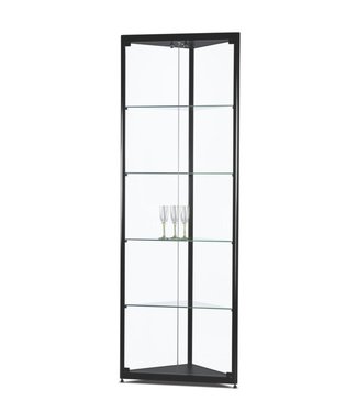 SMC Eckvitrine / Julia / Schwarz / LED Basic