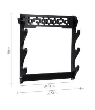 SMC Muur Display / Hout / Voor 3 Zwaarden / Katana