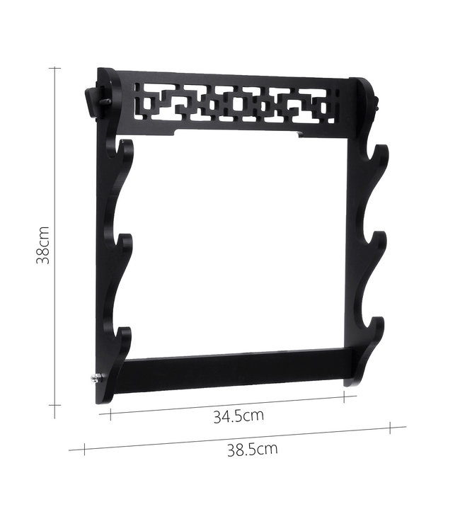 Muur Display / Hout / Voor 3 Zwaarden / Katana