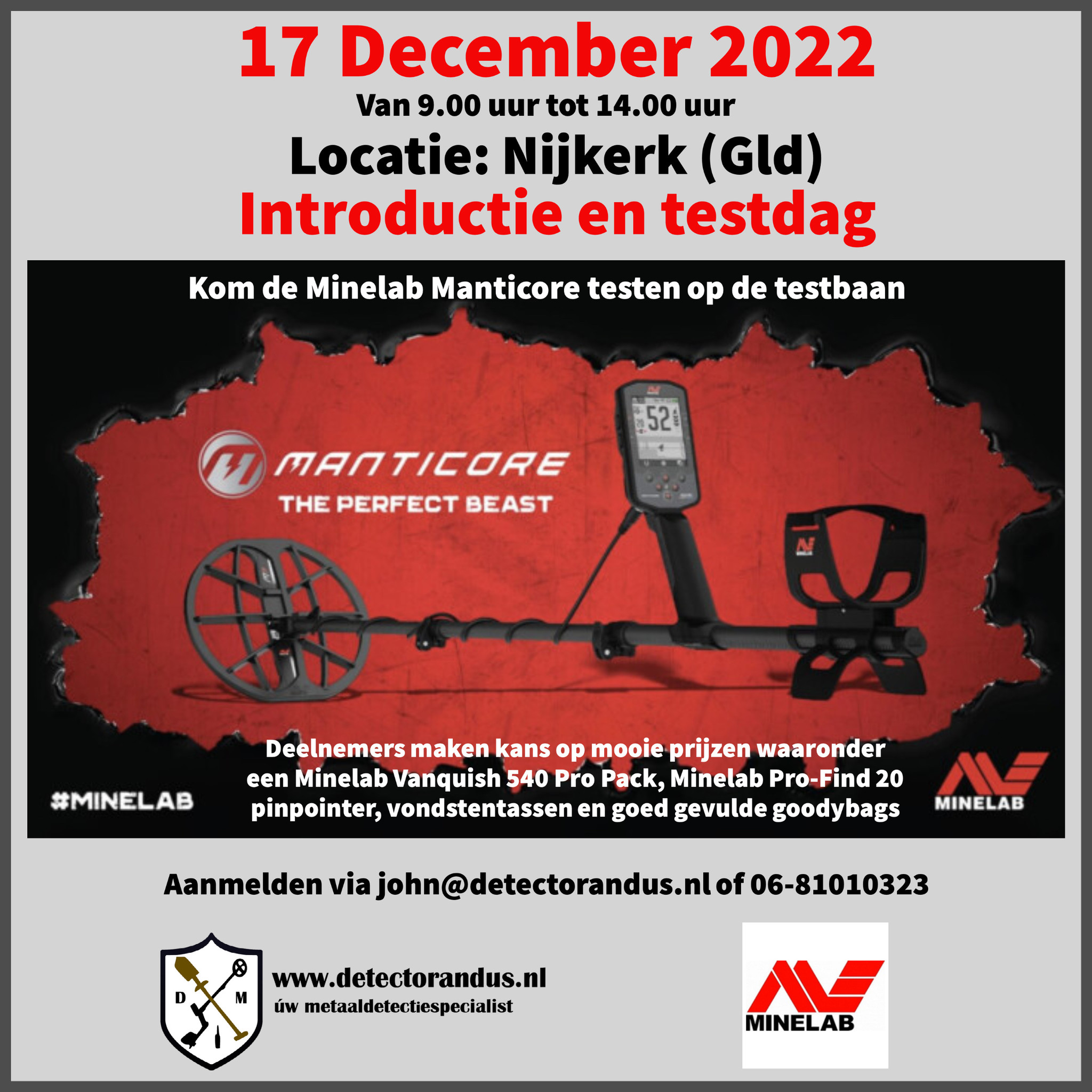 17 December Manticore Introductie / Testdag