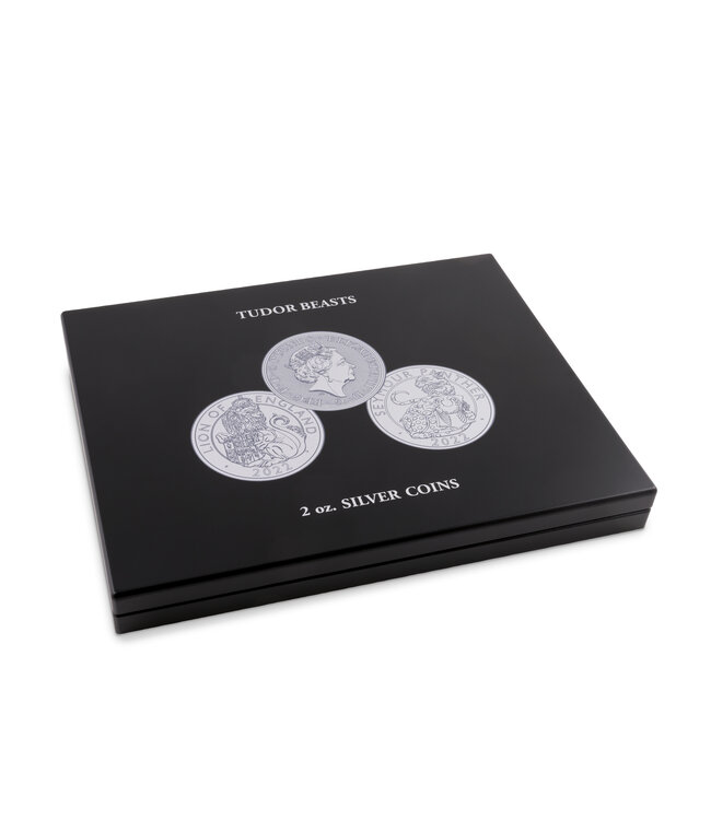 Muntcassette Voor 10 "Tudor Beasts"  Silver Coins (2 oz.)