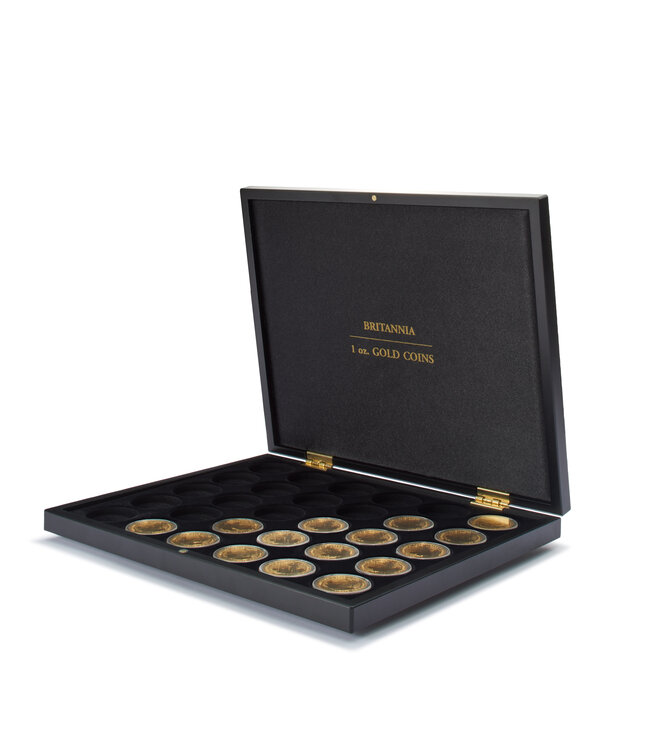 Presentation Case / 30 Britannia Gold Coins (1 oz.) In Capsules