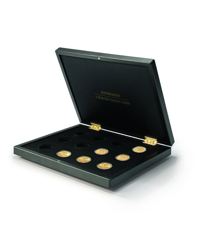 Volterra Uno / Münzkassette / 12 Goldmünzen „Sovereign“ in Kapseln