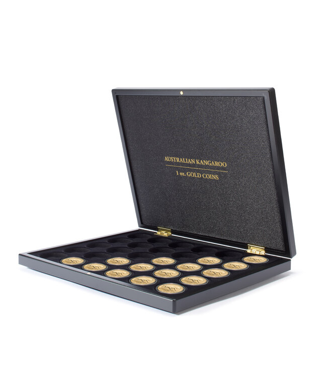 Leuchtturm (Lighthouse) Muntcassette / 30 Australian Kangaroo Gouden Munten / In Capsules