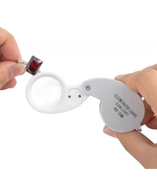 Juweliers Loep 40 x 25mm / LED