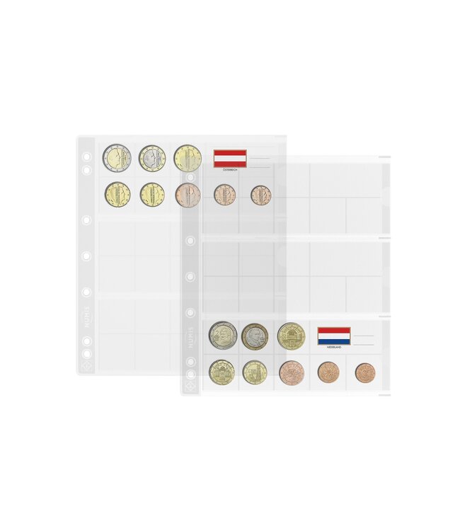 Münzhüllen Numis / Für 3 Euro-Kursmünzensätze
