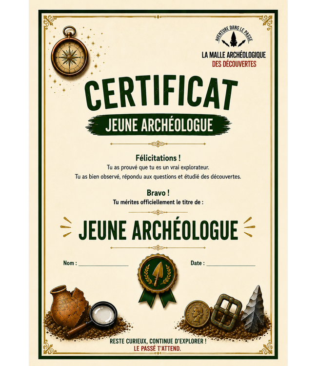 Certificaat Junior Archeoloog