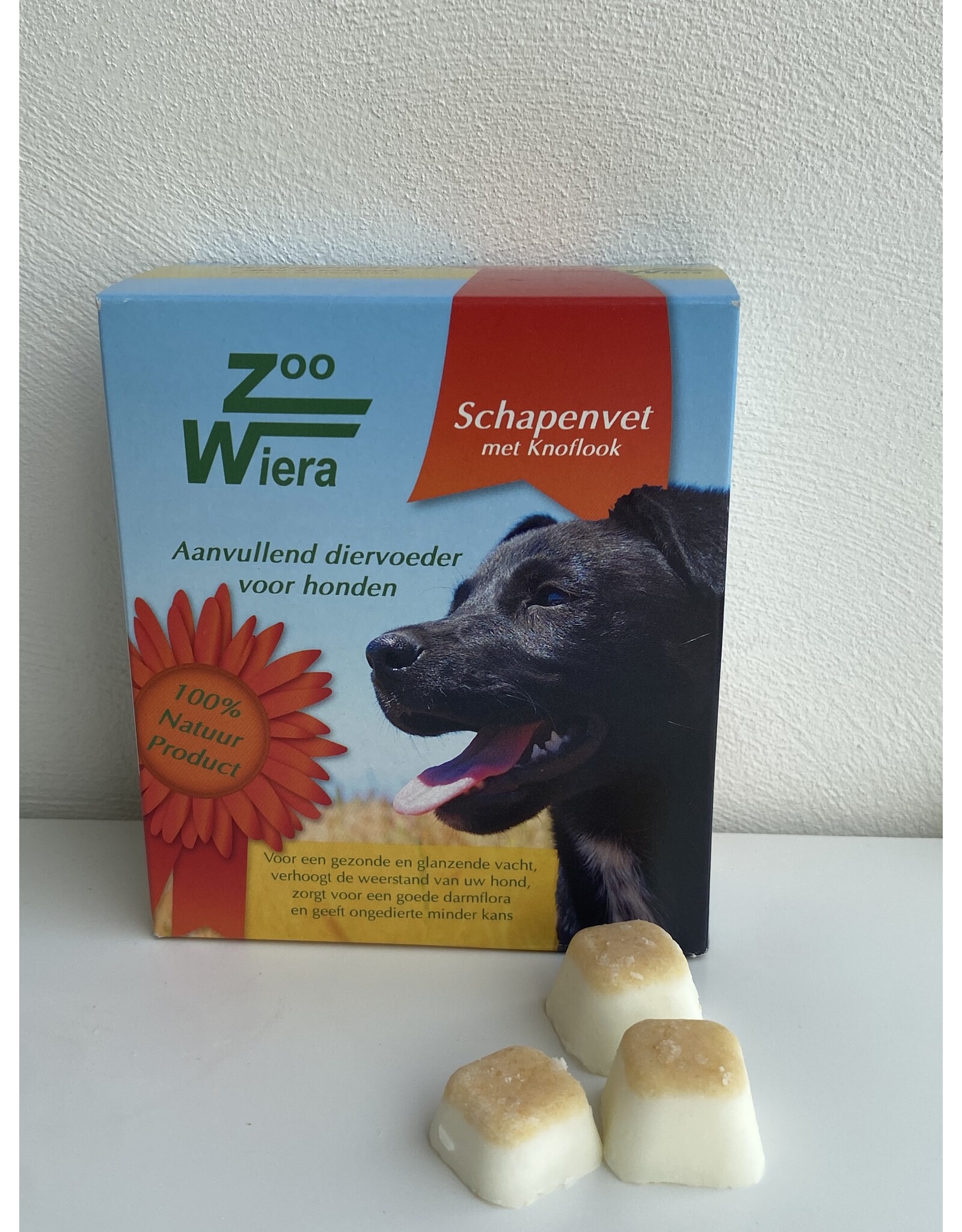 Zoowiera Schapenvet blokjes knoflook (bonbons) 40 stuks / 265 gram