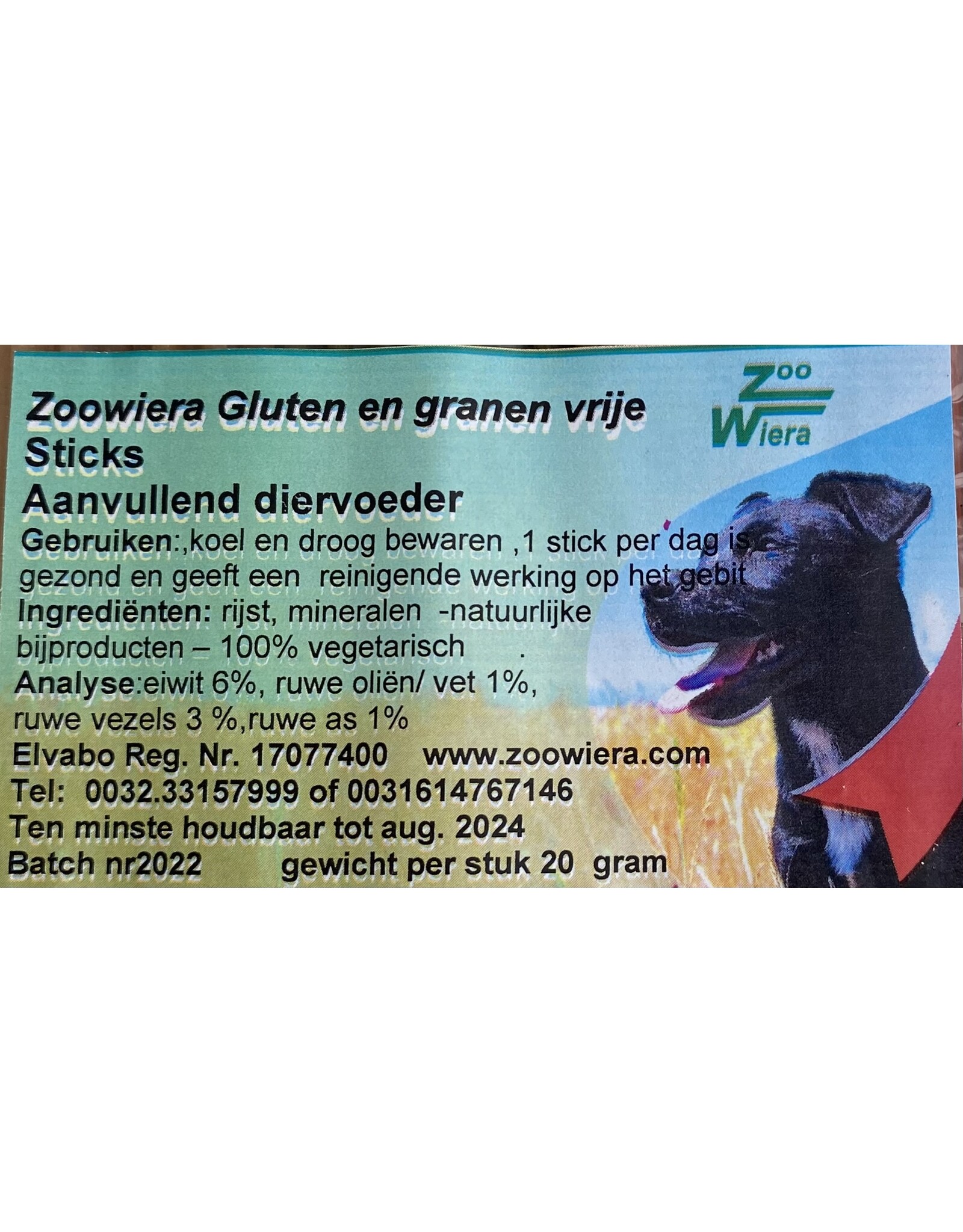 Zoowiera Zoowiera gluten en granen vrije sticks S