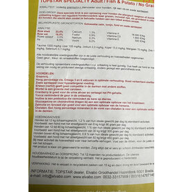 topstar Topstar Specialty Fish & Potato No Grain droogvoer 15 Kg