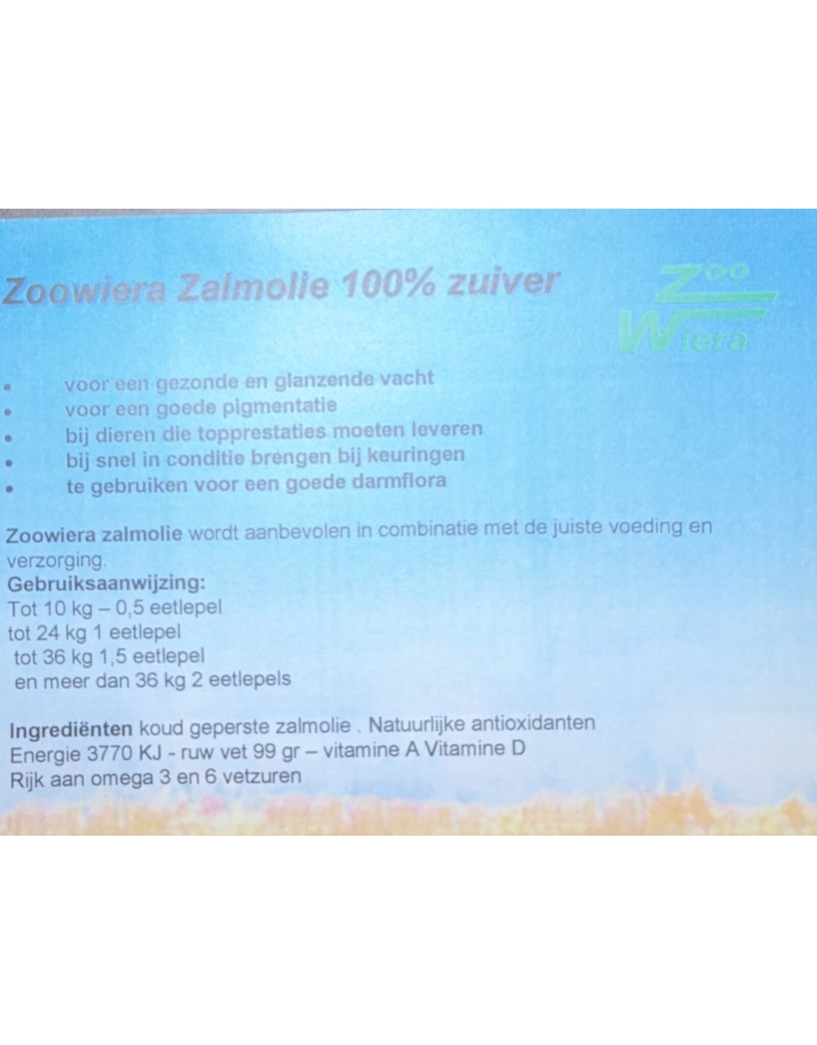 zalmolie,visolie, omega 3 500ml
