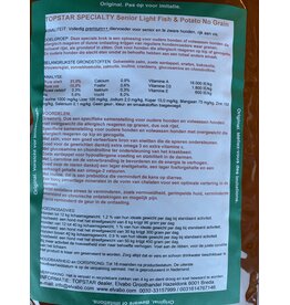 Topstar speciality senior light fish & potato no grain 15 kg