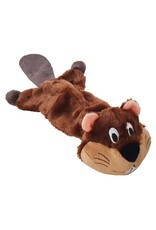 Plush bever flat knuffel voor de hond